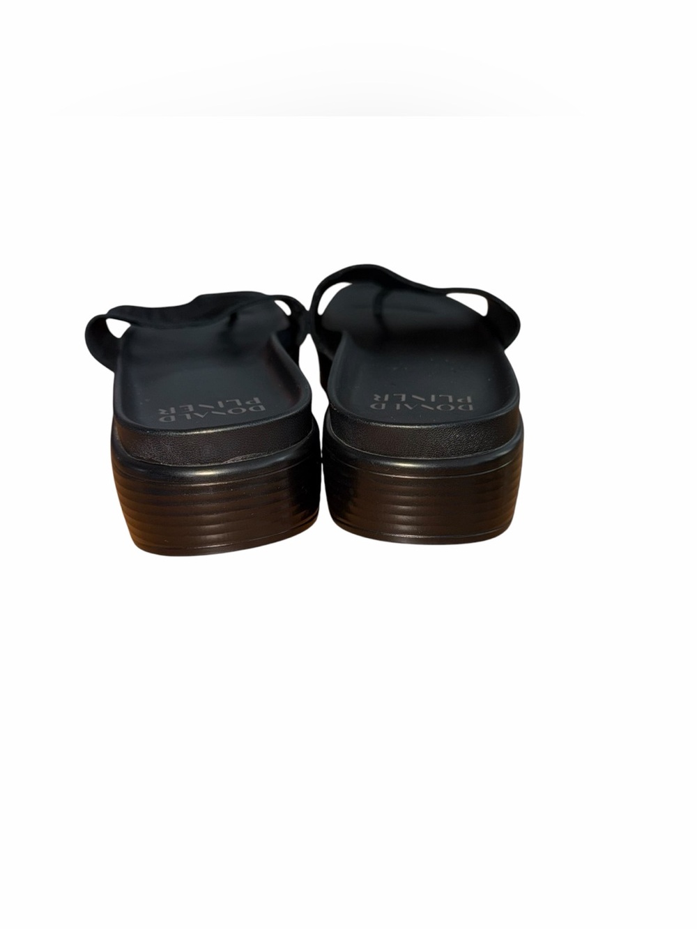 Donald Pliner FIFI Platform Sandals in Black Suede Shimmer Women’s 8.5 - Picture 4 of 7